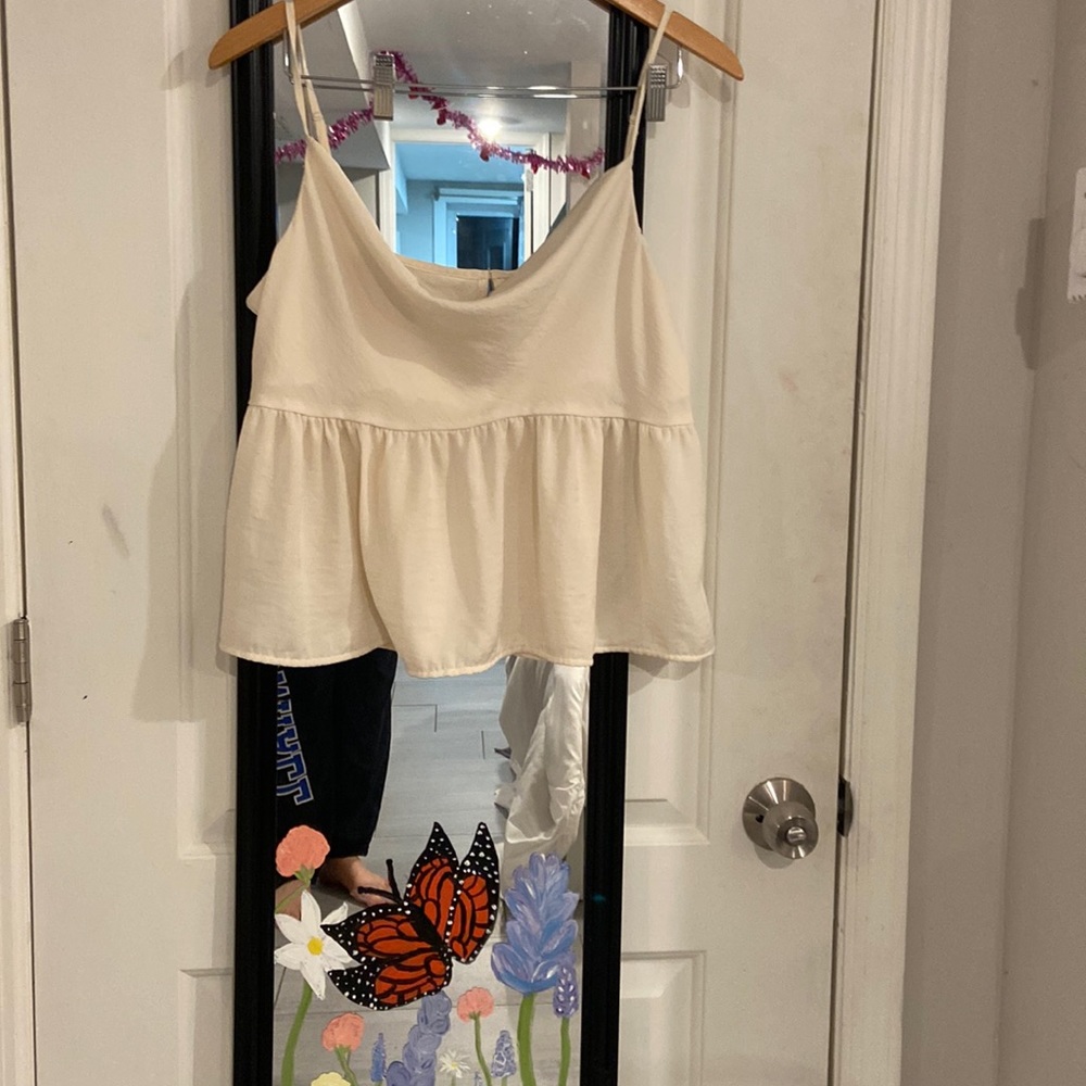 Cream colored Satin top